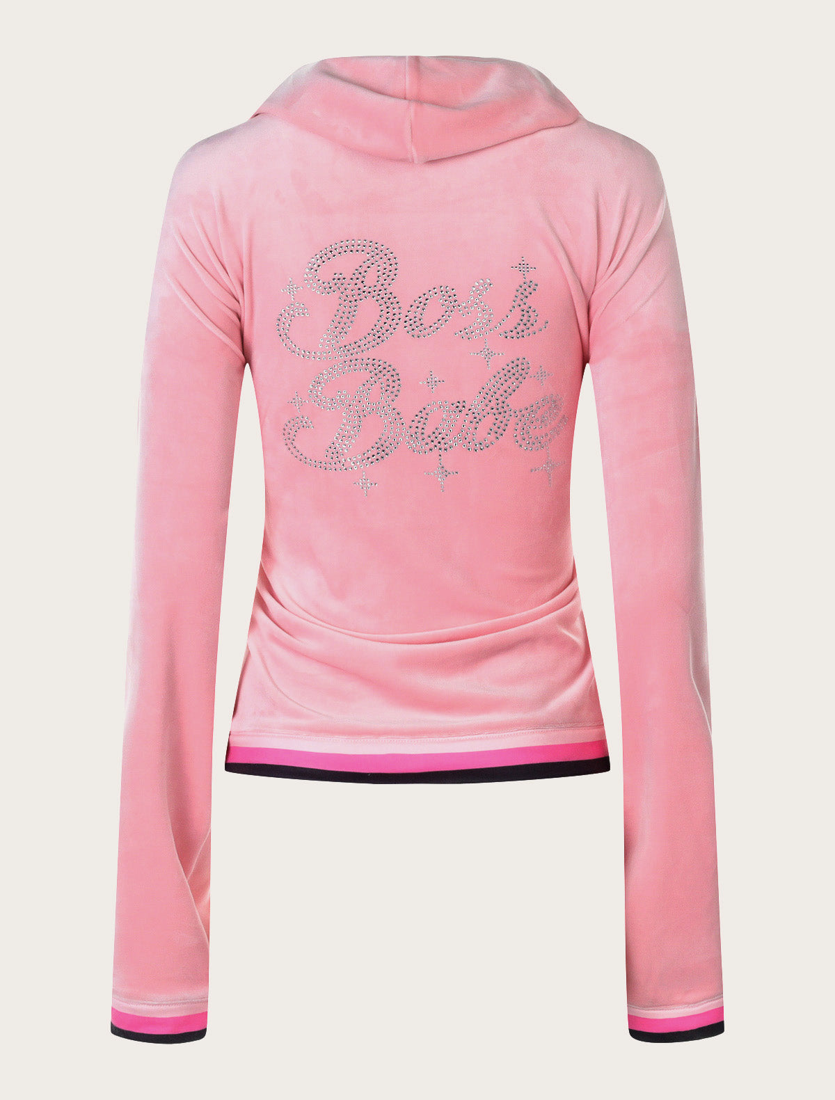 Radiant Stripe Boss Babe Pullover Hoodie