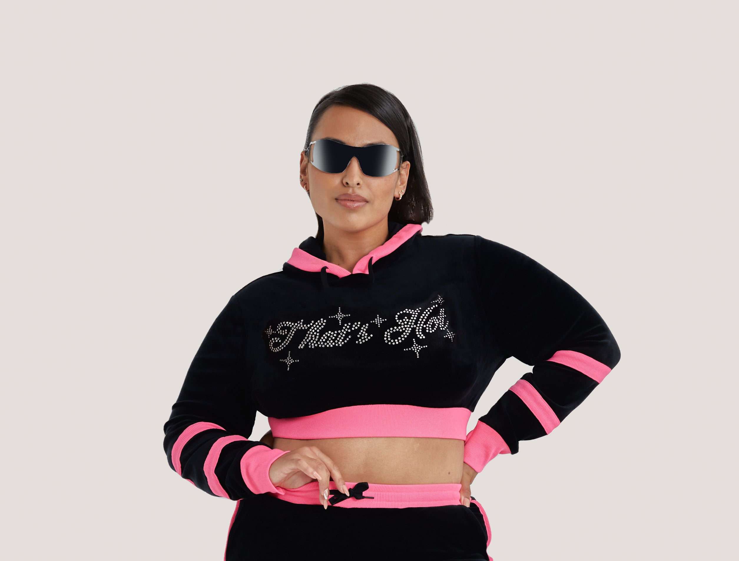 Shimmer That's Hot Cropped Hoodie